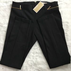 Michael Kors Basic Black Zippered Legging Pant 6